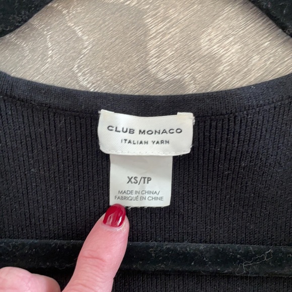 Club Monaco knit top black XS - Picture 2 of 2